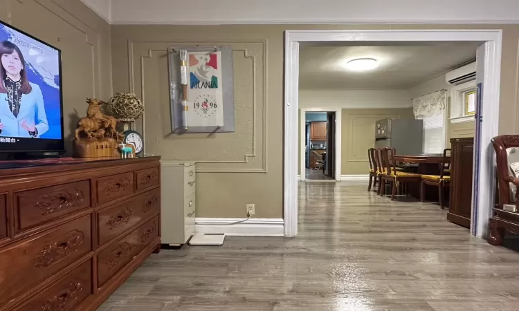 Sitting room featuring hardwood / wood-style flooring