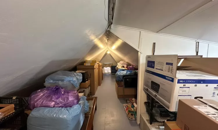 View of unfinished attic