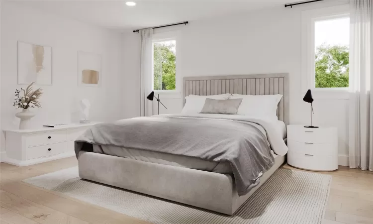 Bedroom featuring light hardwood / wood-style flooring