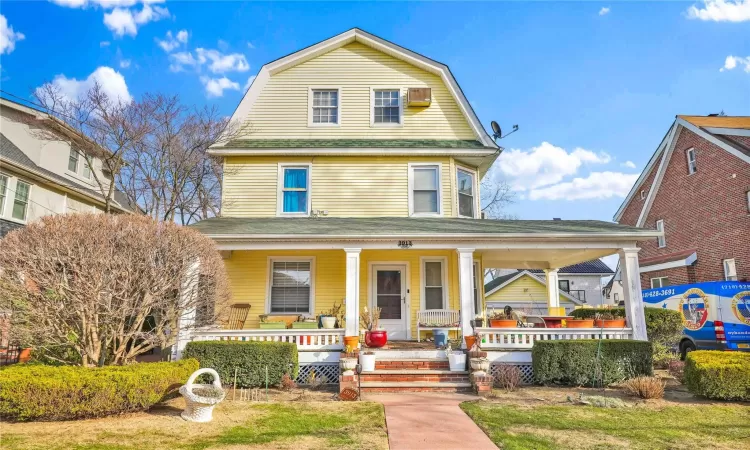 Front facade featuring covered porch