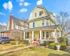 View of front of home featuring covered porch