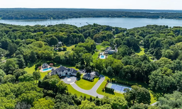 Aerial view of property