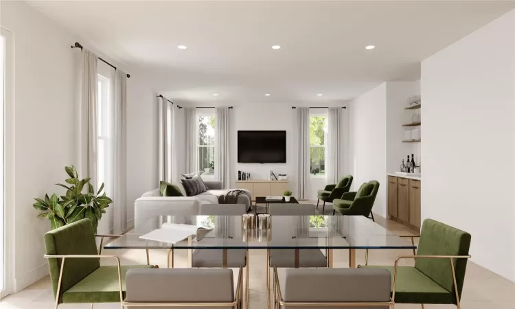 Dining room featuring light hardwood / wood-style floors