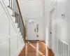 Entryway with wood-type flooring