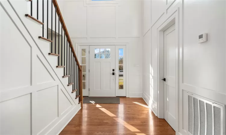 Entryway with wood-type flooring