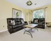 View of carpeted living room