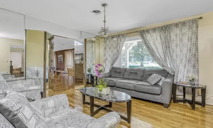 Living room featuring hardwood / wood-style floors