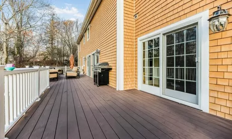 Deck with area for grilling