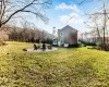 View of yard featuring a fire pit