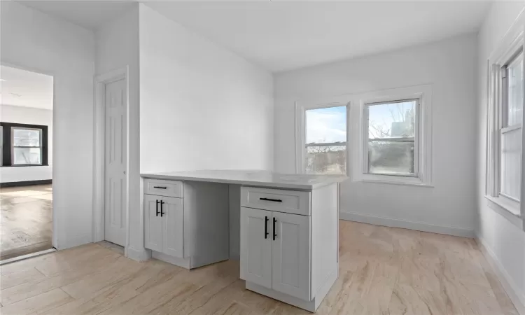 Kitchen featuring light hardwood / wood-style flooring