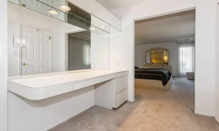 Vanity & Dressing Area in Primary Bedroom w/ 2 Large Closets