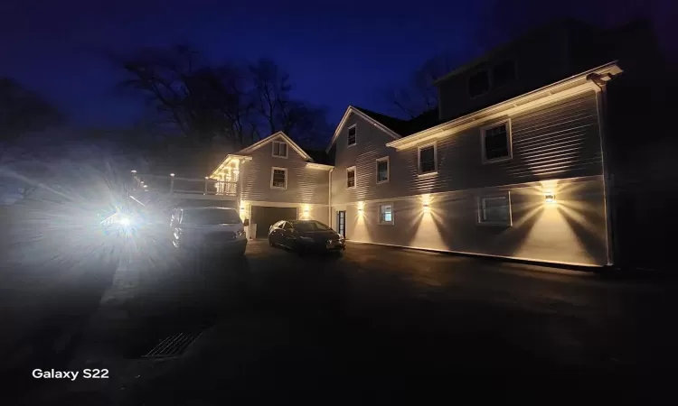 Front of property featuring a garage