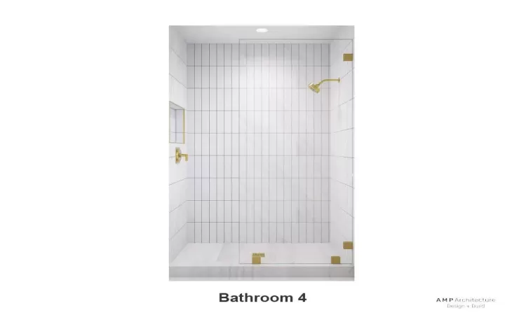 Bathroom with a tile shower