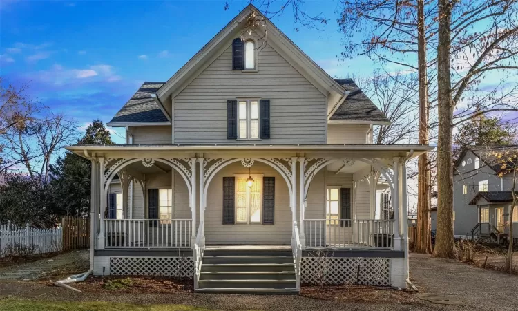 View of front facade with covered porch