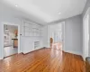 Unfurnished living room with light wood-type flooring