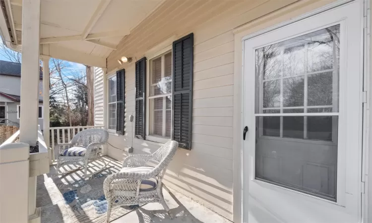 Balcony featuring a porch