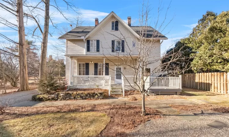 View of front of home with covered porch