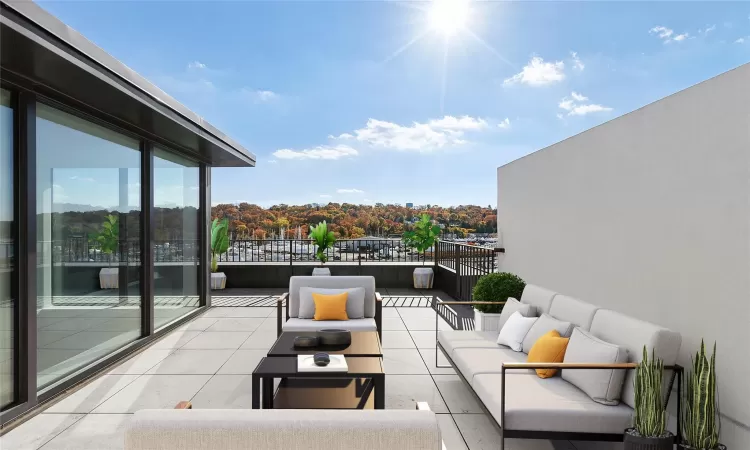 View of patio / terrace featuring an outdoor living space