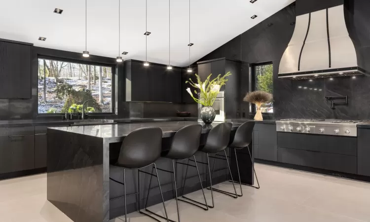 Black marble kitchen