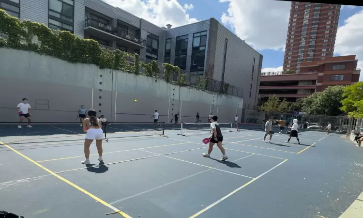 View of sport court featuring basketball court