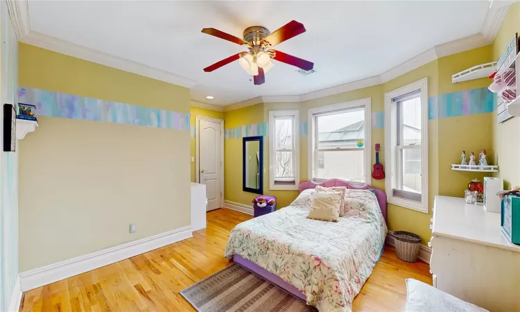 Bedroom with walk in closet