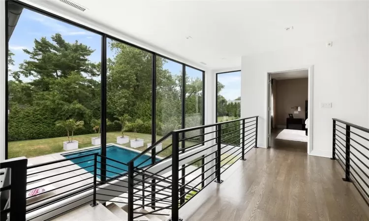 Second Floor Landing with View of pool