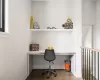 Built in desk flex area space