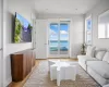 Living room featuring light hardwood / wood-style flooring