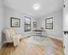 Office featuring light wood-type flooring and a wealth of natural light