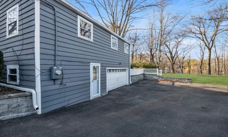 Repaved and widened driveway