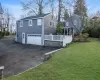 Rear driveway widened and new retaining wall built