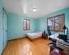 Bedroom with light wood-type flooring