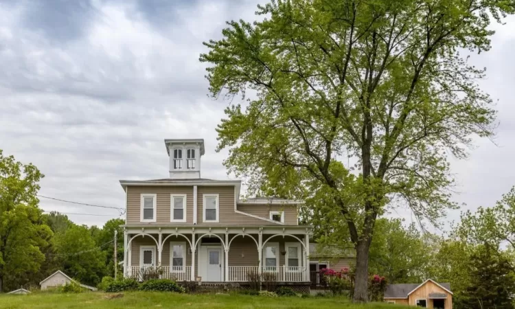 View of front of home with a porch