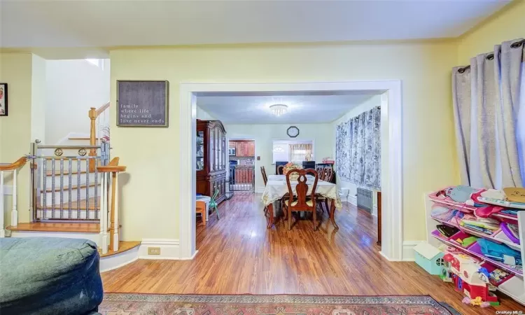 Dining area featuring hardwood / wood-style floors