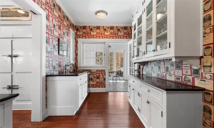 Alternate view of Butlers Pantry leading to dining room with access to sunroom