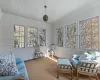 elegant ensuite sunroom off of bedroom on the second floor