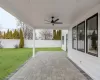 View of patio / terrace with ceiling fan