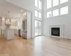 View of living room and kitchen