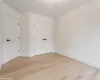 bedroom with large closet