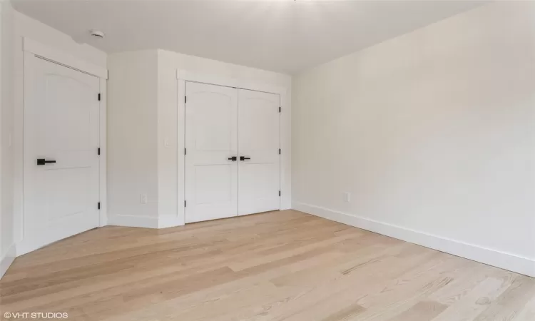 bedroom with large closet