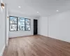 Empty room featuring light wood-type flooring