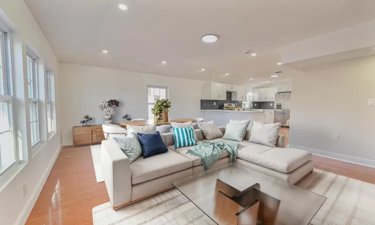 Living room featuring light hardwood / wood-style floors