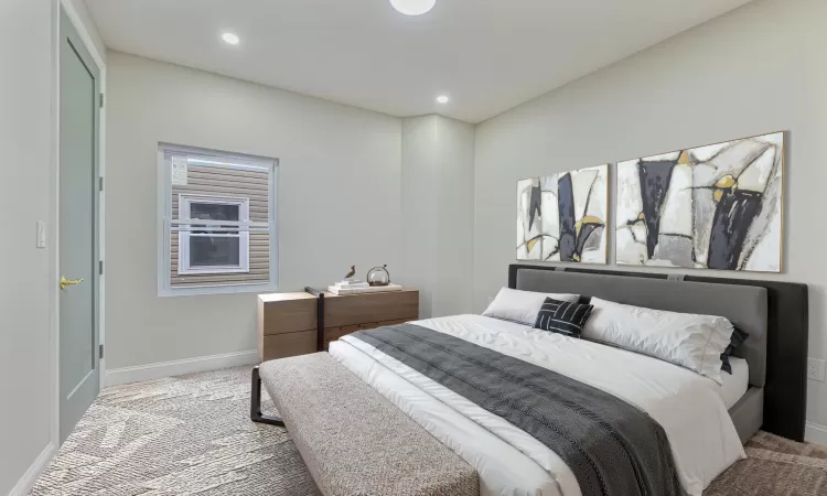 View of carpeted bedroom