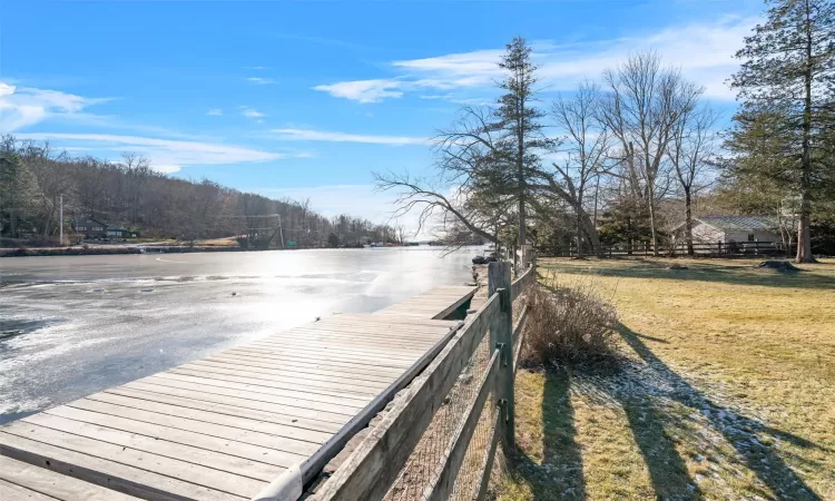 50ft dock, shown here winterized