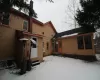 View of snow covered house