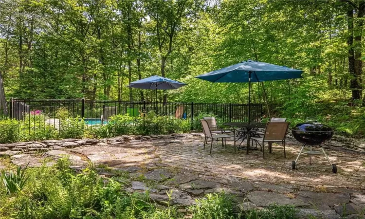 Stone Patio Off Pool