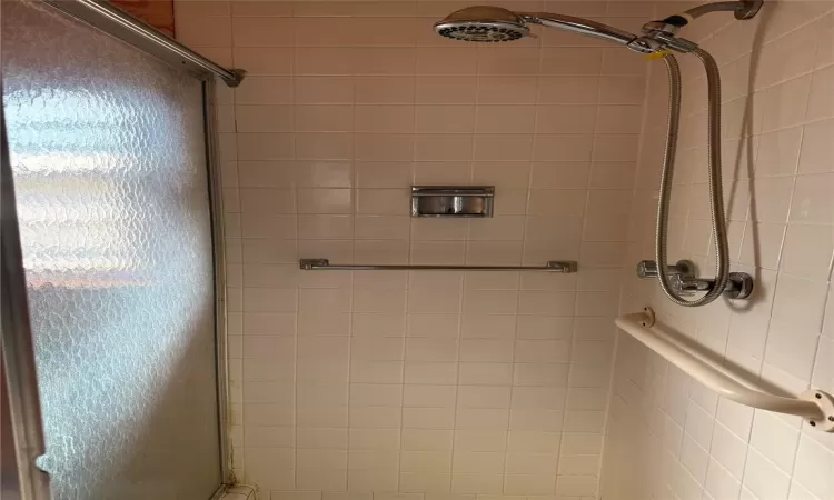 Bathroom with walk in shower