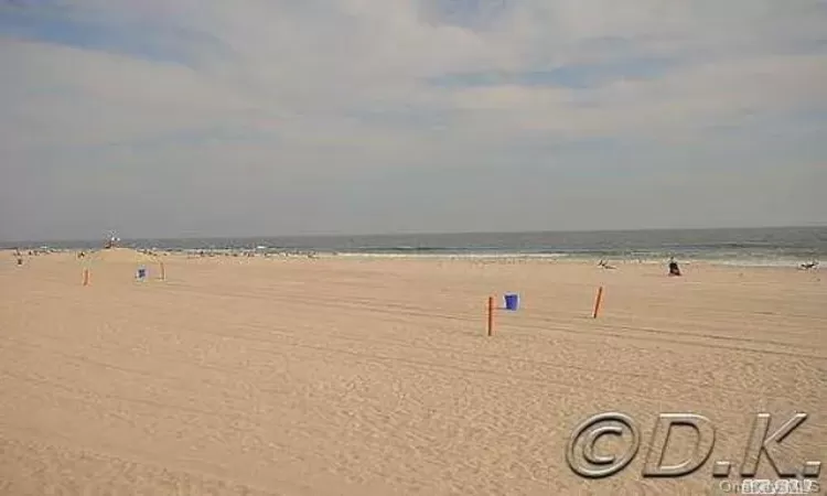 View of water feature featuring a view of the beach