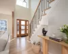 Two story entry foyer