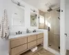 ... double vanity and separate shower